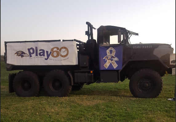 The Ravens' Play 60 military truck.