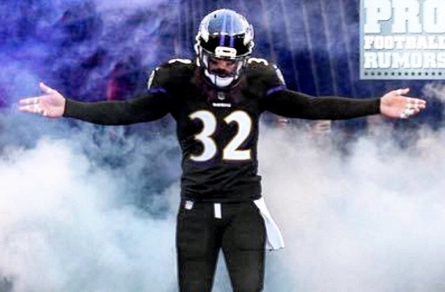 S Eric Weddle photoshopped into the Ravens' black jerseys. He recently signed a 4-year deal with Baltimore.