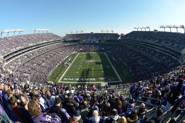Jan 6, 2013; Baltimore, MD, USA; General view of M&T Bank Stadium during the AFC Wild Card playoff game between the Indianapolis Colts and the Baltimore Ravens. Mandatory Credit: Kirby Lee/Image of Sport-USA TODAY Sports