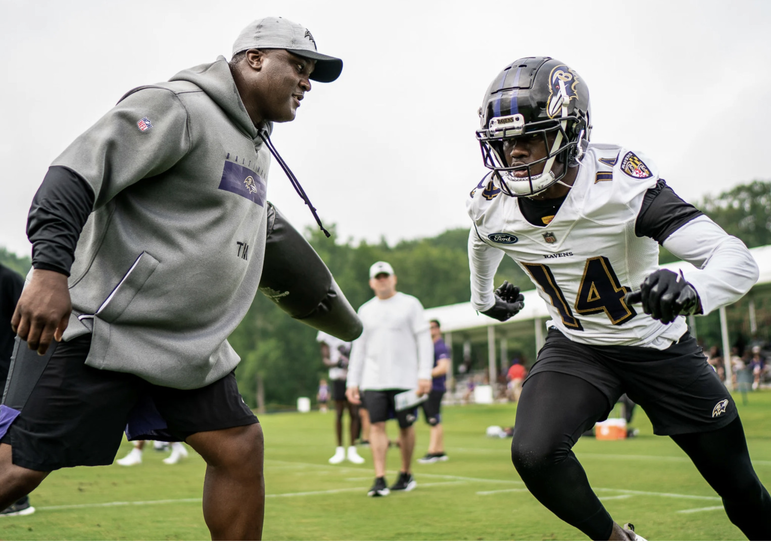 Sammy Watkins and Tee Martin at training camp