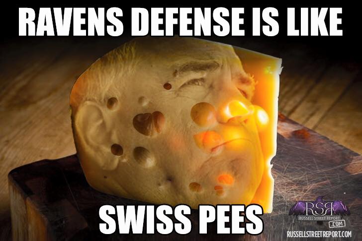 Swiss Pees - meme mocking Ravens defensive coordinator Dean Pees
