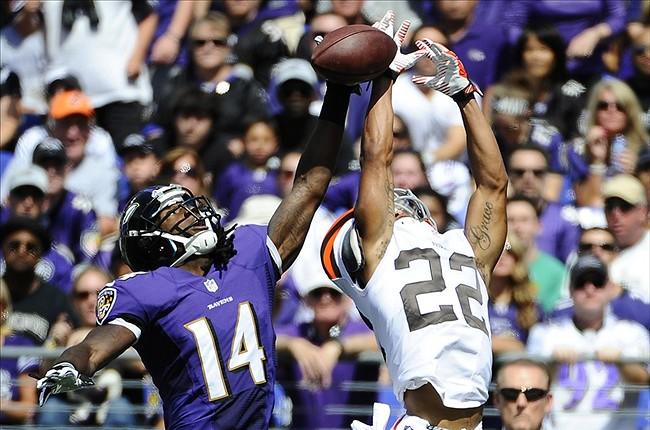 Baltimore Ravens wide receiver Marlon Brown against the Cleveland Browns