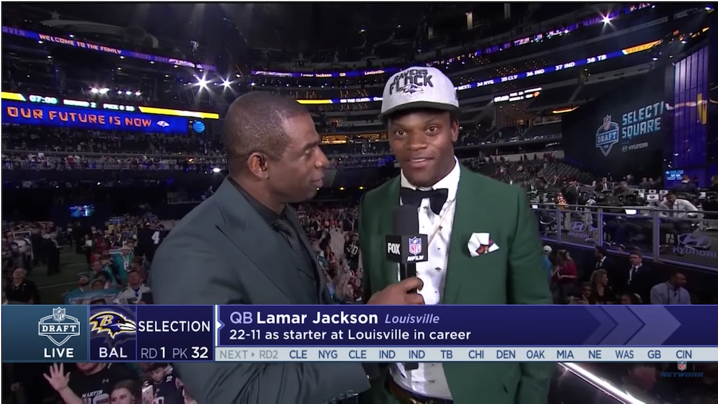 Ravens selected Lamar Jackson