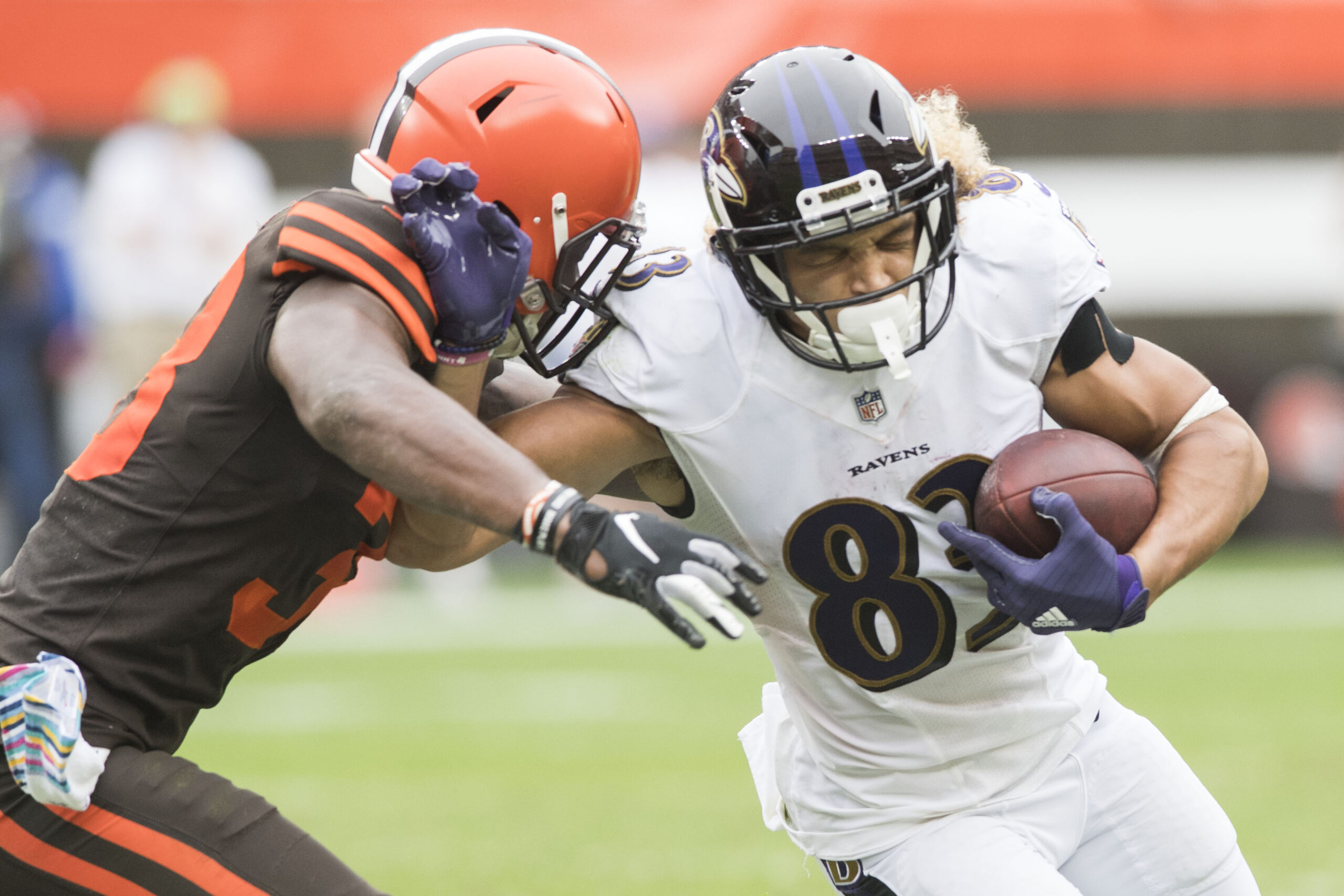 Cleveland Browns defensive back T.J. Carrie (38) runs during an