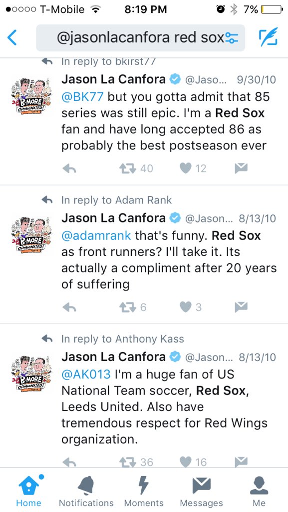 La Canfora Tweet Red Sox