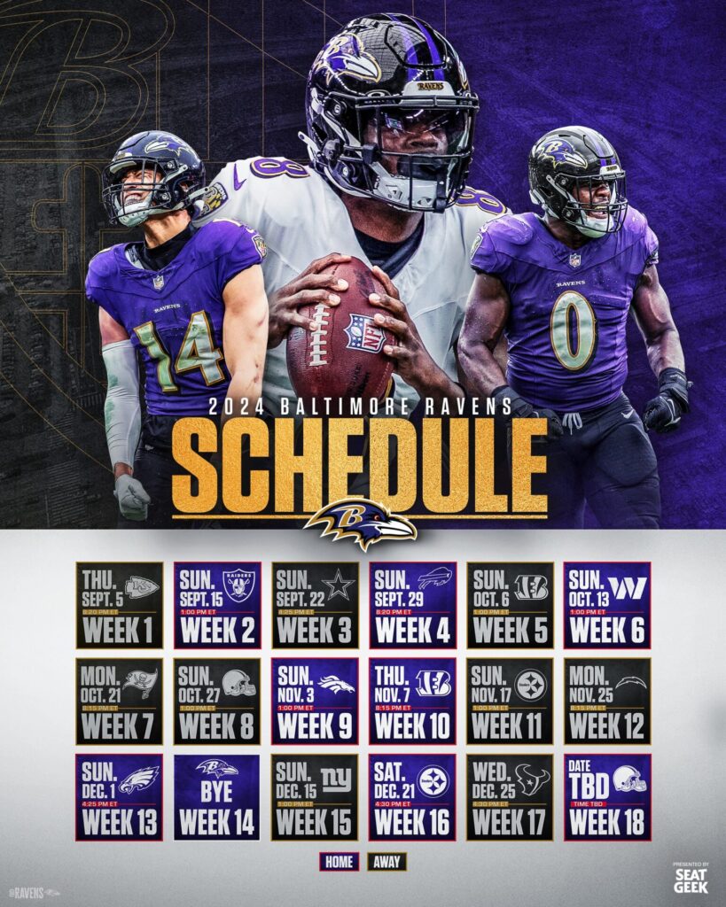 Ravens schedule 2024