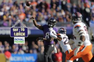 Lamar Jackson throws agaisnt Denver OTL