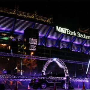 M&T Bank Stadium at night